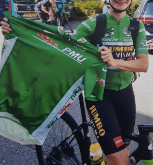 Groene trui Marianne Vos / Wout van Aert